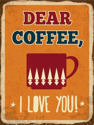 Sticker Autocollant plaque coffee imprime 18x24cm  PL28