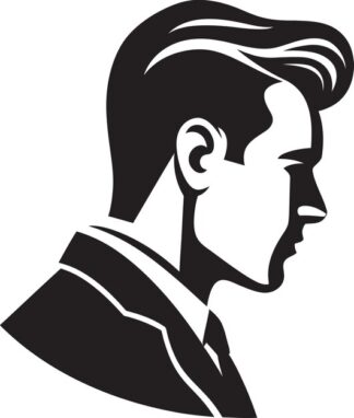 Sticker Autocollant homme coiffure barbier  BC033