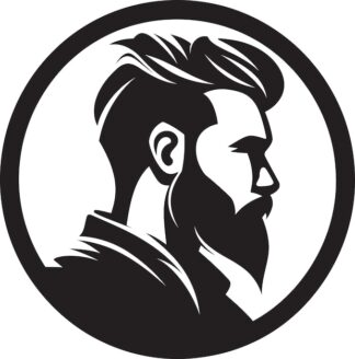 Sticker Autocollant homme coiffure barbier  BC023