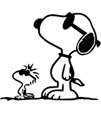 Sticker Autocollant snoopy chien  animaux  ANI739