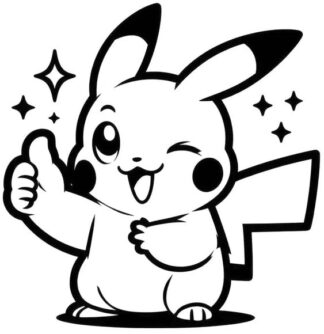 Sticker Autocollant pikachu manga hero  PAT34