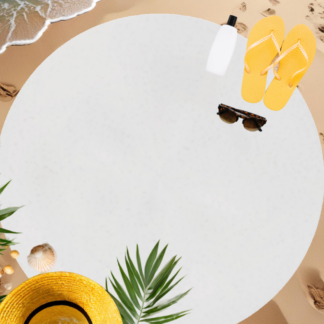 Serviette de bain ronde à personnaliser