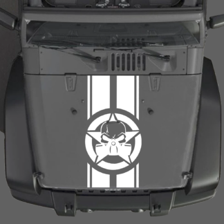 Sticker Autocollant sticker autocollant jeep étoile punisher capot 4X4  AVw187299-1