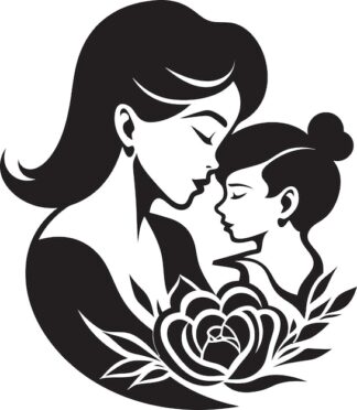 Sticker Autocollant maman enfant femme  F62