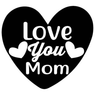 Sticker Autocollant maman love coeur femme  F71