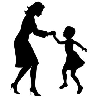 Sticker Autocollant maman enfant femme  F69