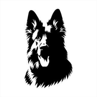 Sticker Autocollant chien malinois berger allemand animaux  ANICM37