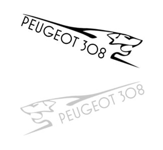 Lot de 2 Stickers autocollants Peugeot 308