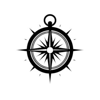 Sticker Autocollant boussole compas 4X4  A2410