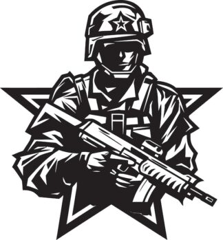 Sticker Autocollant soldat army  ANI0826