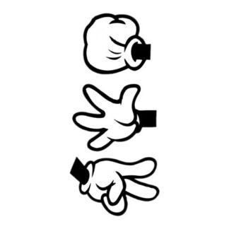 Sticker Autocollant shifumi mickey disney hero  HE0920