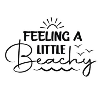 Sticker Autocollant feeling_a_litle_beachy citation  CI018