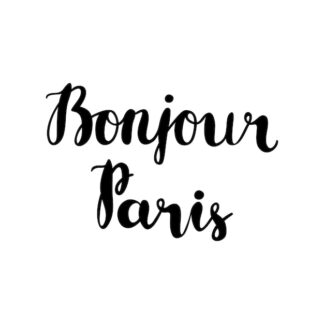 Sticker Autocollant bonjour_paris citation  CI009