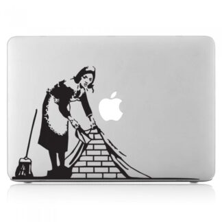 Sticker Autocollant banksy of the maid  macbook  MB0944