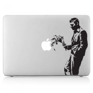 Sticker Autocollant banksy waiting in vain macbook  MB0949
