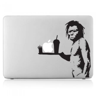Sticker Autocollant banksy caveman macbook  MB0940
