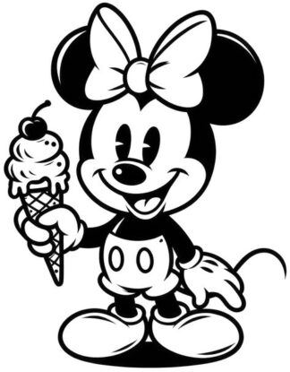 Sticker Autocollant minnie disney glace hero  HE0917