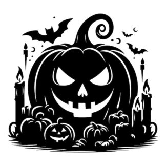 Sticker Autocollant citrouilles halloween  H13