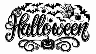 Sticker Autocollant happy halloween  H17