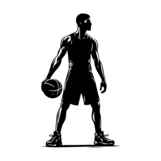 Sticker Autocollant joueur basketball SPORT  SPR12