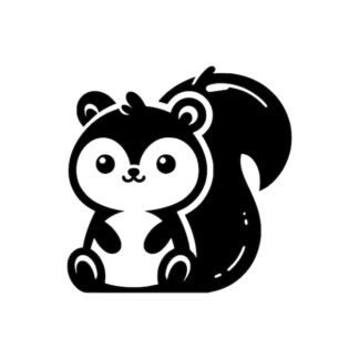 Sticker Autocollant ecureuil animaux  ANI1042