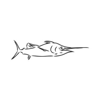 Sticker Autocollant poisson pêche espadon  animaux  AN559