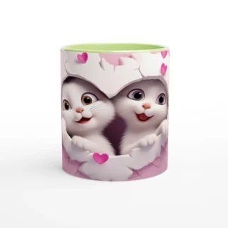 Mug en Céramique 325 ml (11 oz) avec Motif Chatons – Design Coloré