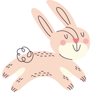 Sticker Autocollant lapin animal imprimé IMP2434