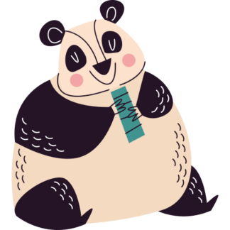 Sticker Autocollant panda animal imprimé IMP2436