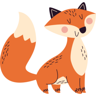 Sticker Autocollant renard animal imprimé IMP2437