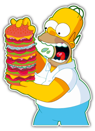 sticker autocollant Homer simpson imprimé 4 FWOVS