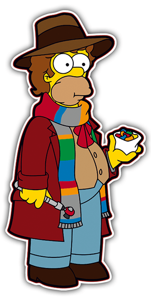 sticker autocollant Homer simpson imprimé 5 RQ4UC