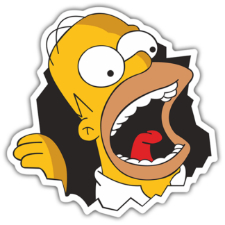 Sticker Autocollant homer simpson imprimé IMP2451