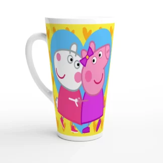 Mug à Café Latte en Céramique Blanche 483 ml - Design Peppa Pig