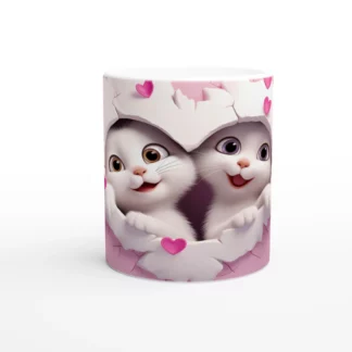 Mug en Céramique 325 ml (11 oz) avec Motif Chatons – Design Coloré
