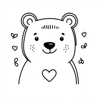 sticker autocollant ours animaux coeur 8 UIOHZ