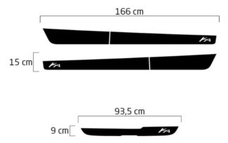 sticker autocollant kit bandes bas de caisse auto Ford KA