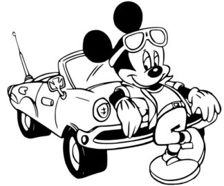 sticker autocollant Disney mickey 4 FANS4