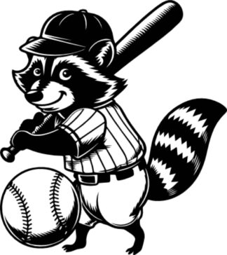 sticker autocollant sport baseball animaux 1 BAC2B