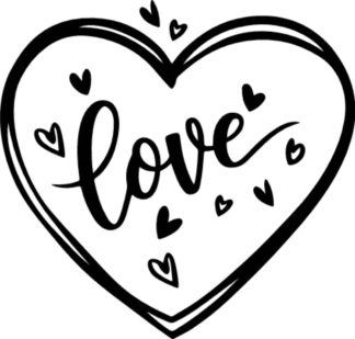 sticker autocollant Love coeur 2 YFF84