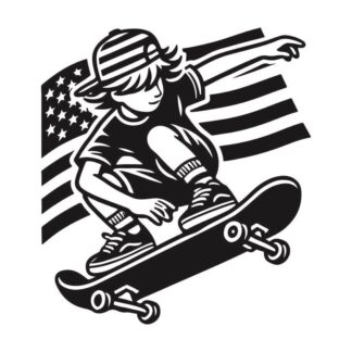 sticker autocollant skateboard sport américain 1 TY7GZ