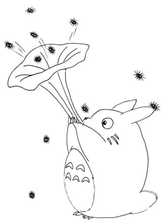 sticker autocollant Totoro manga héro 4 F8ZAK