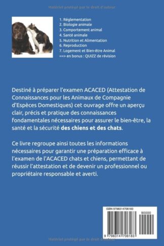 Livre ACACED chats et chiens révisions