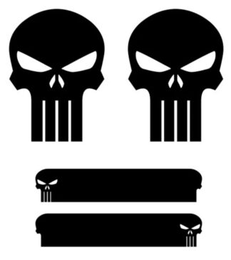 sticker autocollant Kit Punisher réfléchissant casque 2 TWJXY