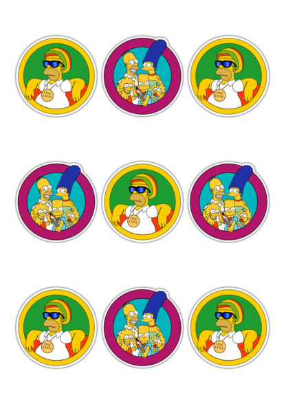 Gommettes planche 10x15cm Simpson BFVK4