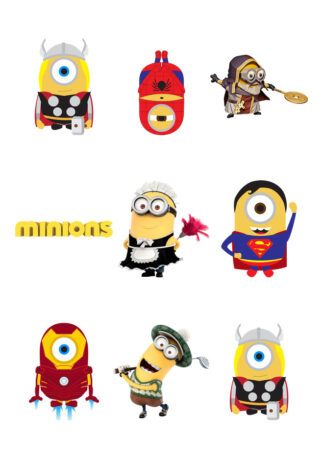 Gommettes planche 10x15cm minions M9WGE