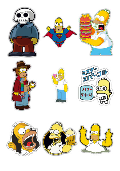 Gommettes planche 10x15cm Simpson 7FK72