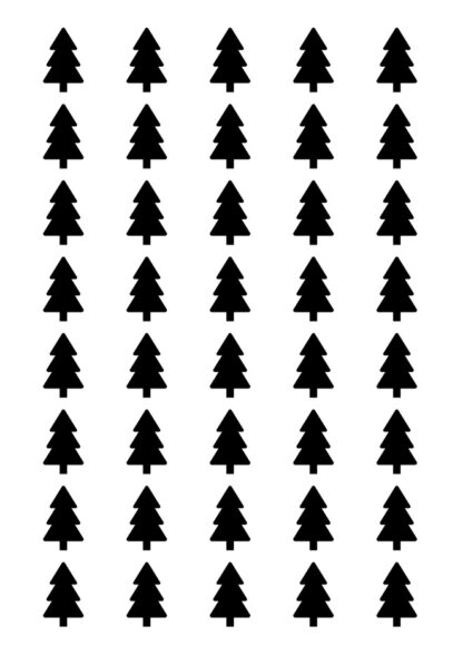 40 gommettes adhésives sapin YTFI0