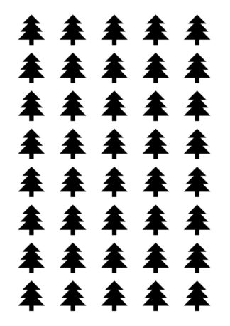 40 gommettes adhésives sapin G1RAK