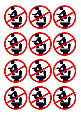 stickers wc lot de 12 7K01F